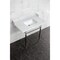 Kingston Brass 36 Carrara Marble Console Sink with Brass Legs, Marble WhitePolished Nickel LMS3622M8SQ6 - alternate 3